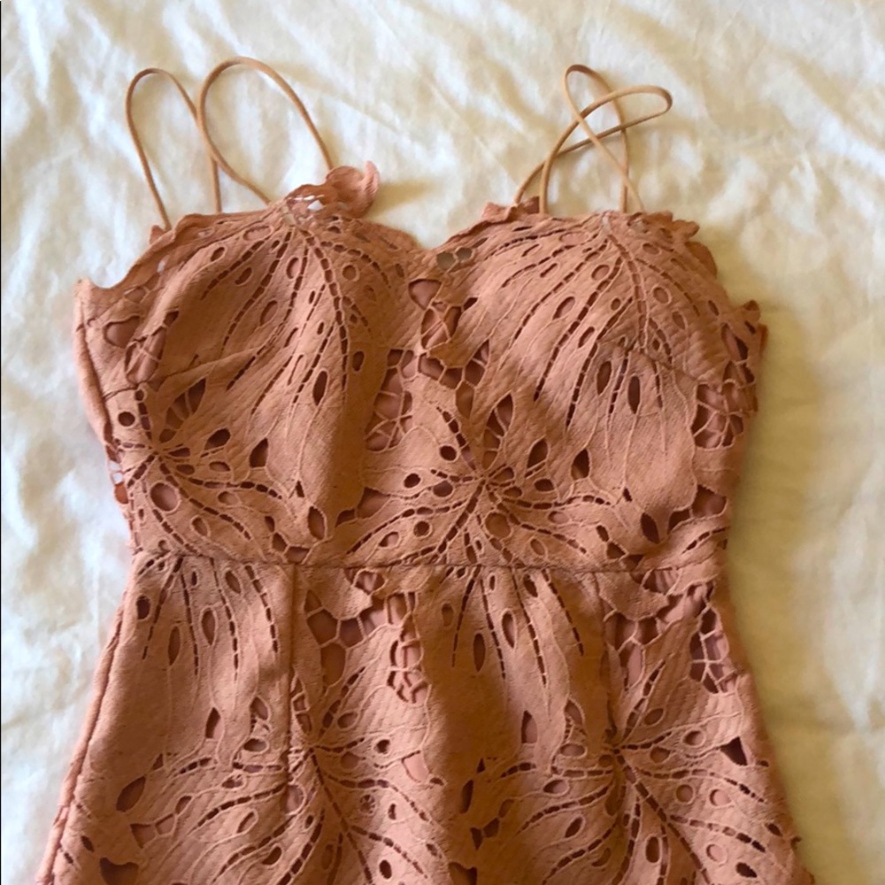 Lace dress size small. Rose/ mauve color